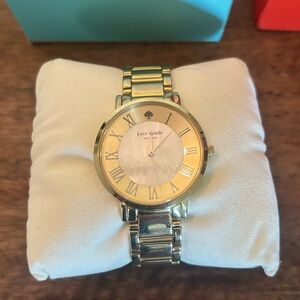 Kate Spade Gold Watch with Mother of Pearl Watch Face